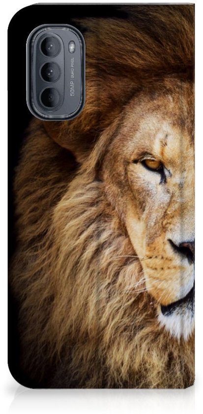 Étui support Motorola Moto G31 | Etui Smart Cover G41 Lion