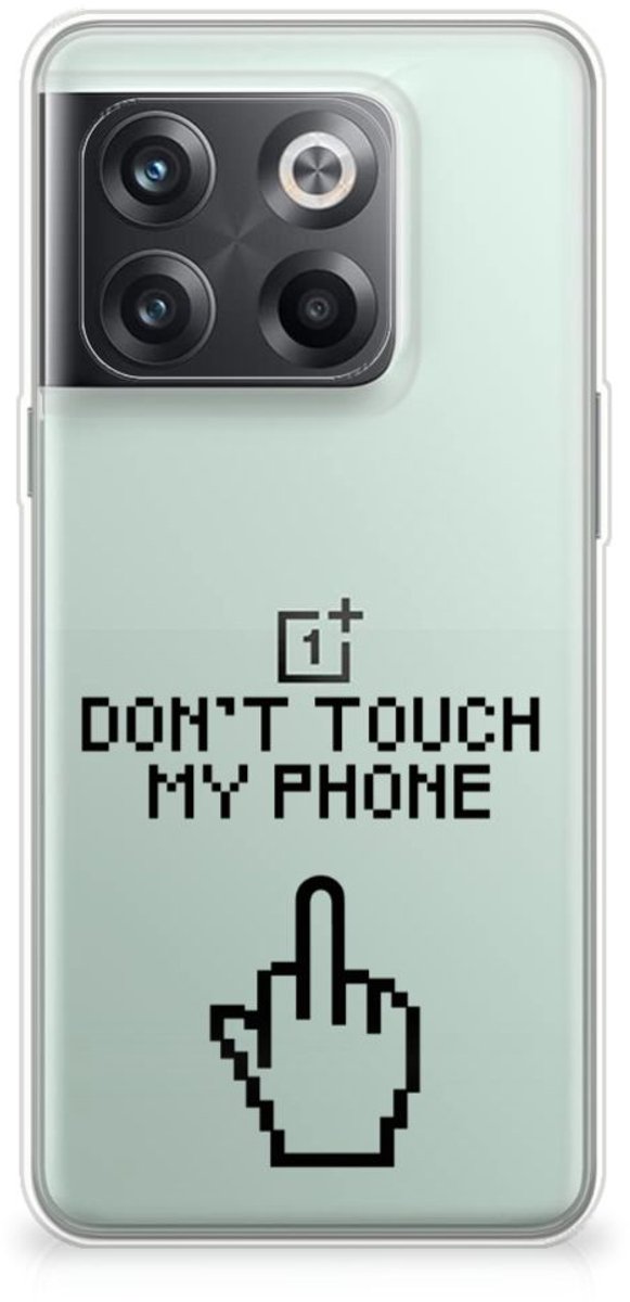 OnePlus 10T Silicone-hoesje Finger Don't Touch My Phone