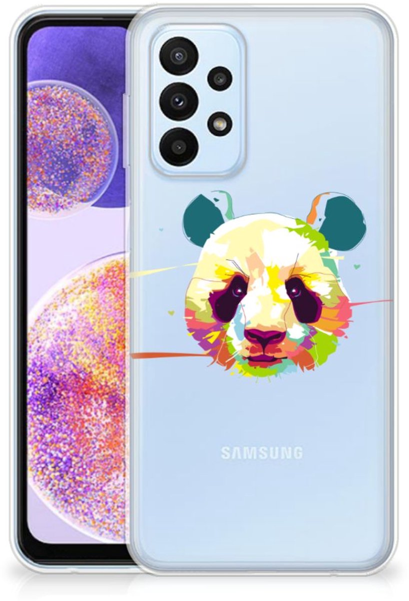 Samsung Galaxy A23 Telefoonhoesje met Naam Panda Color