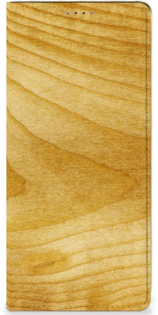 Samsung Galaxy A22 5G Book Wallet Case Licht Hout