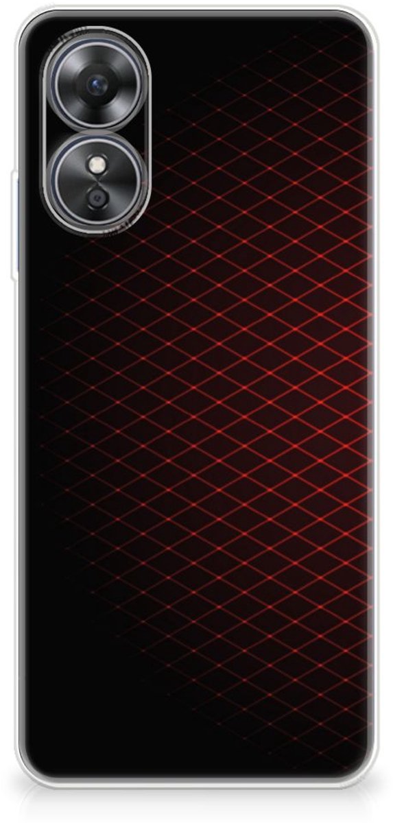 OPPO A17 TPU bumper Geruit Rood