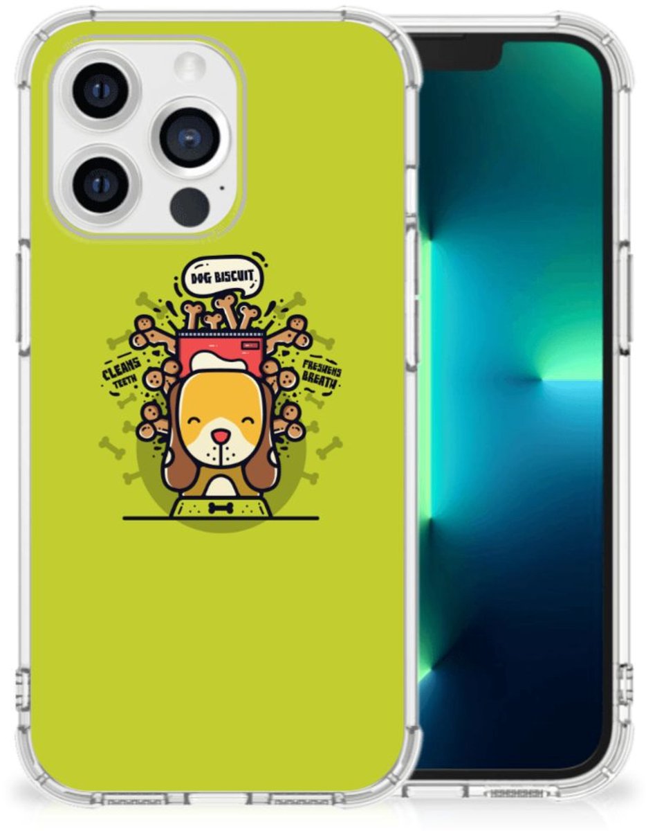 Apple iPhone 13 Pro Stevig Bumper Hoesje Doggy Biscuit