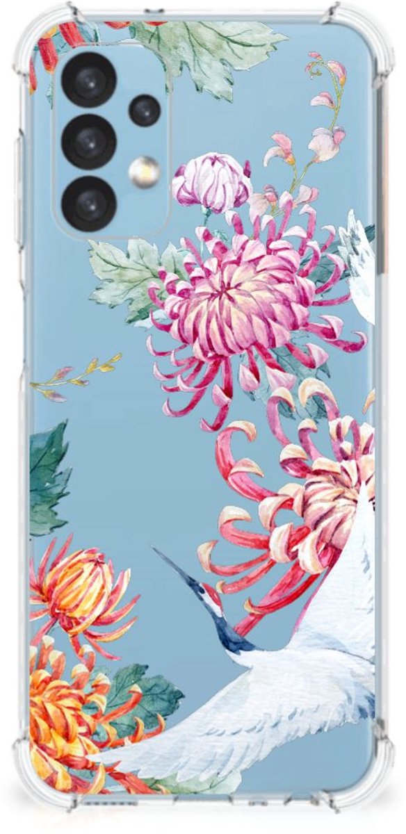 Samsung Galaxy A13 (4G) Case Anti-shock Bird Flowers