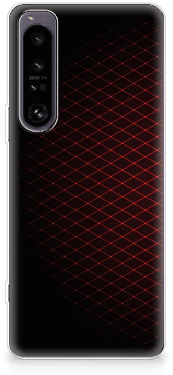 Sony Xperia 1 IV TPU bumper Geruit Rood