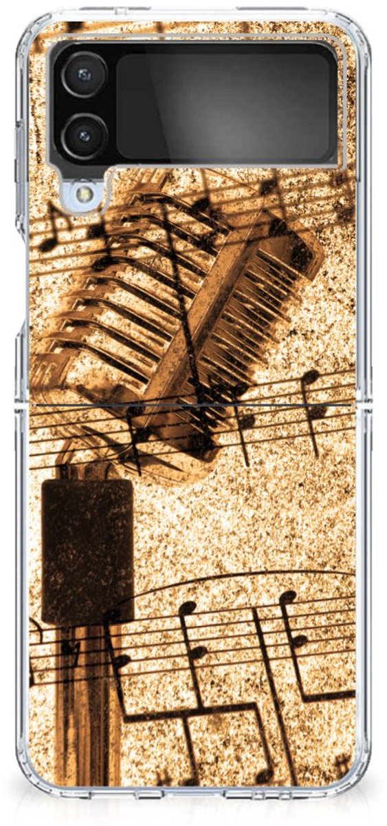 Samsung Galaxy Z Flip 4 Siliconen Hoesje met foto Bladmuziek