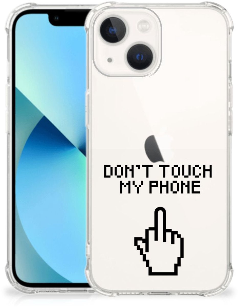 iPhone 13 mini Anti Shock Case Finger Don't Touch My Phone
