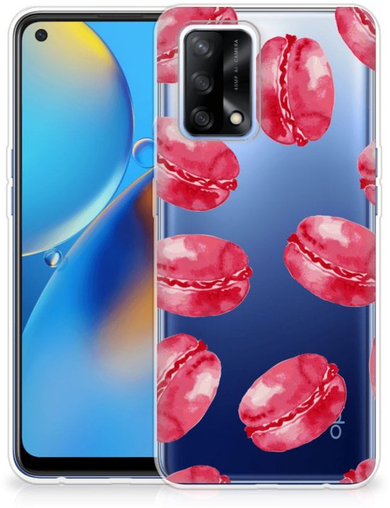 OPPO A74 4G Siliconen Case Pink Macarons