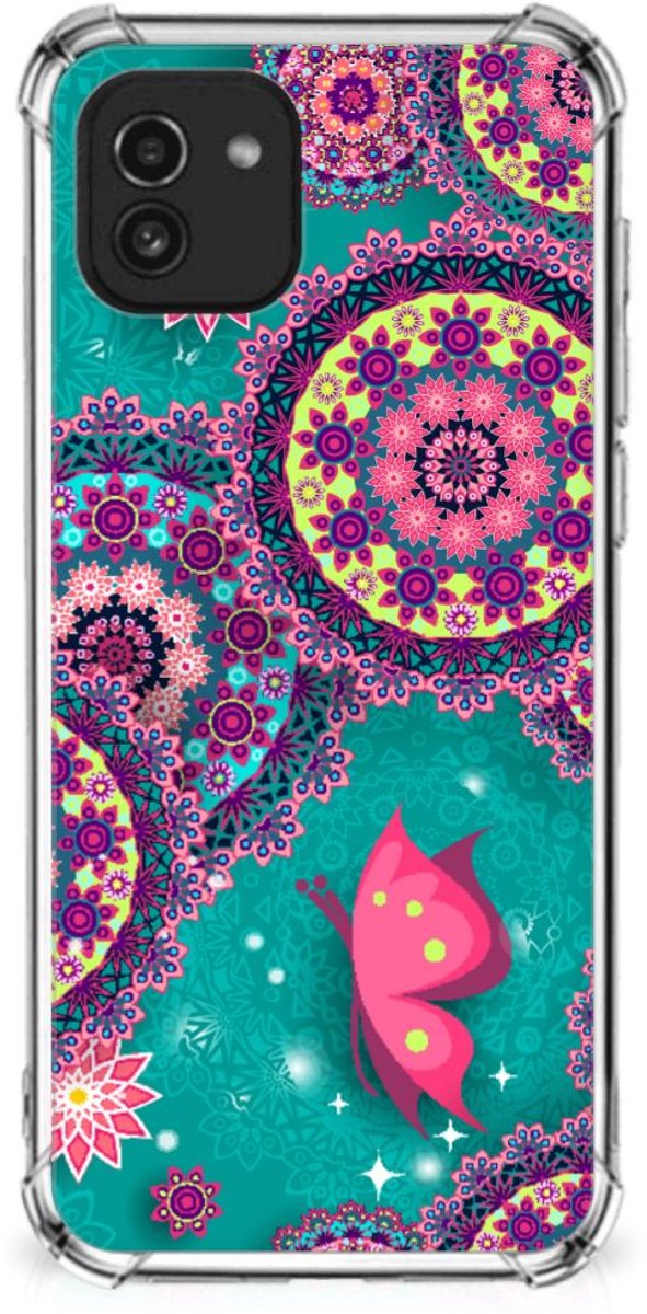 Samsung Galaxy A03 Back Cover Cirkels en Vlinders