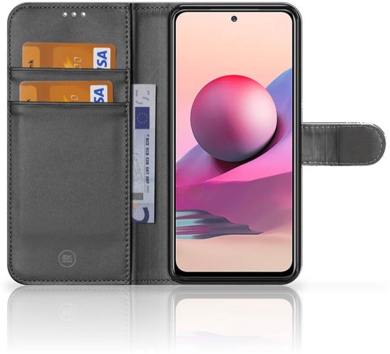 Étui Bookstyle Xiaomi Redmi Note 10S | 10 Coque de téléphone 4G avec texte Skull Hair