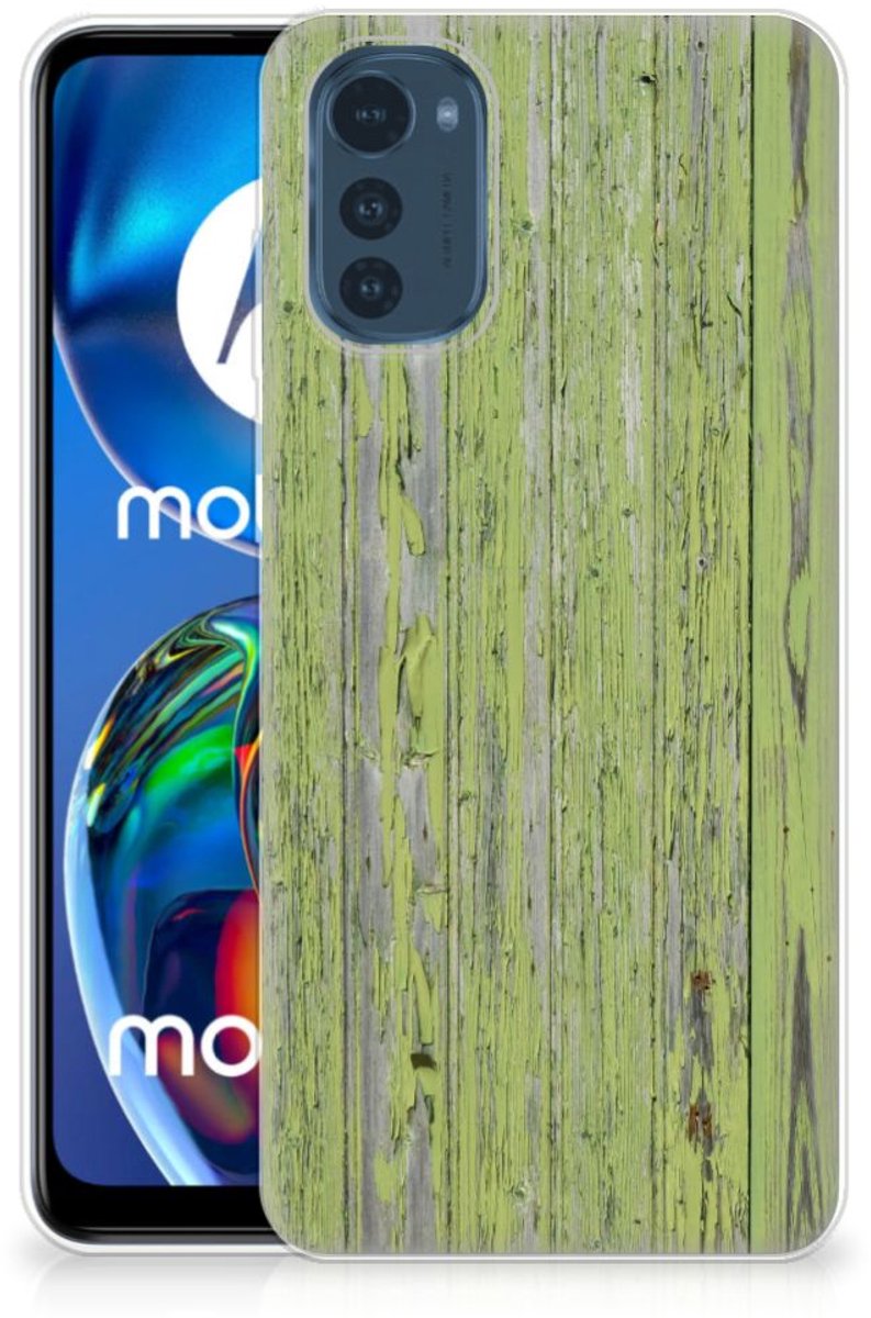 Motorola Moto E32/E32s Bumper Hoesje Green Wood