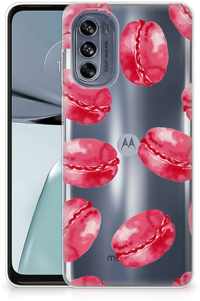 Motorola Moto G62 5G Siliconen Case Pink Macarons
