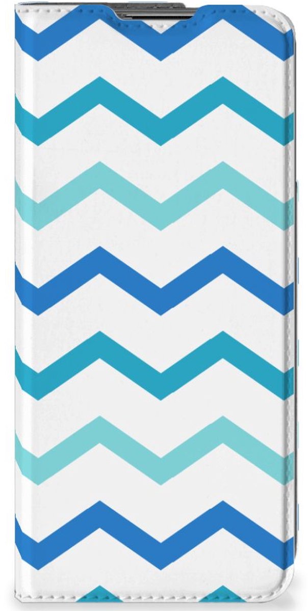OnePlus Nord CE 2 5G Hoesje met Magneet Zigzag Blauw