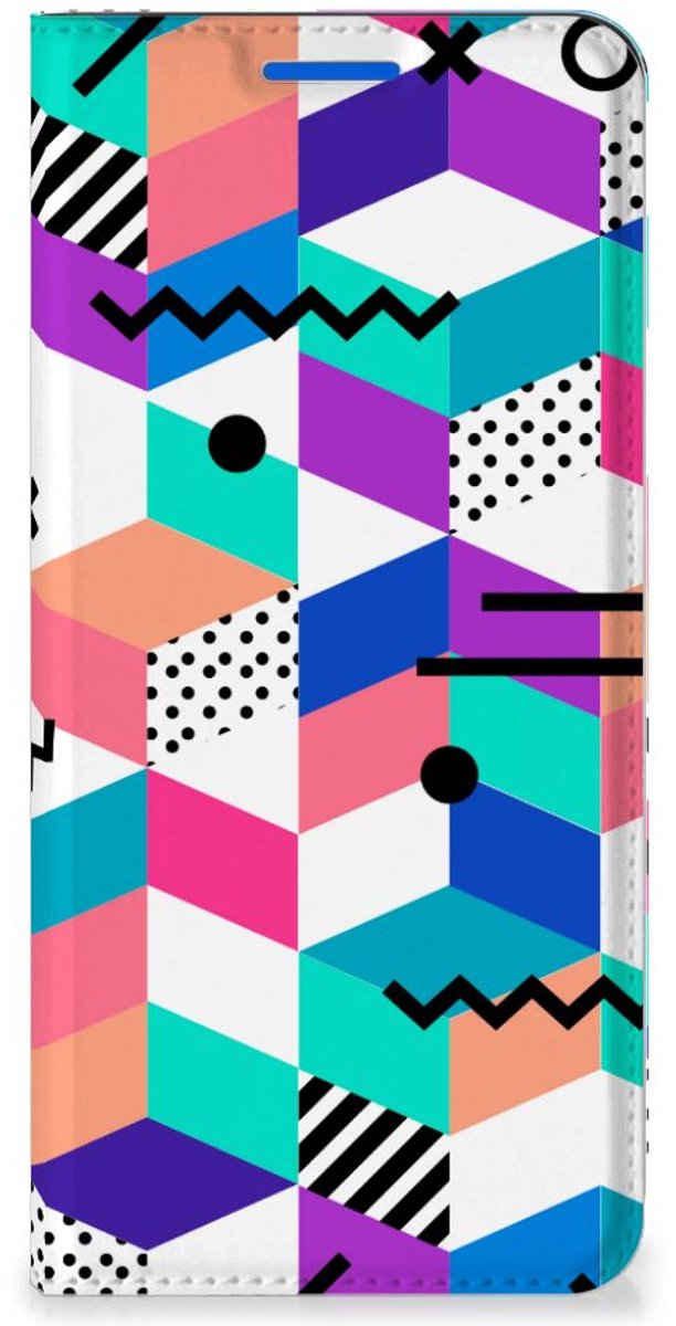 OPPO Reno6 5G Stand Case Blokken Kleurrijk