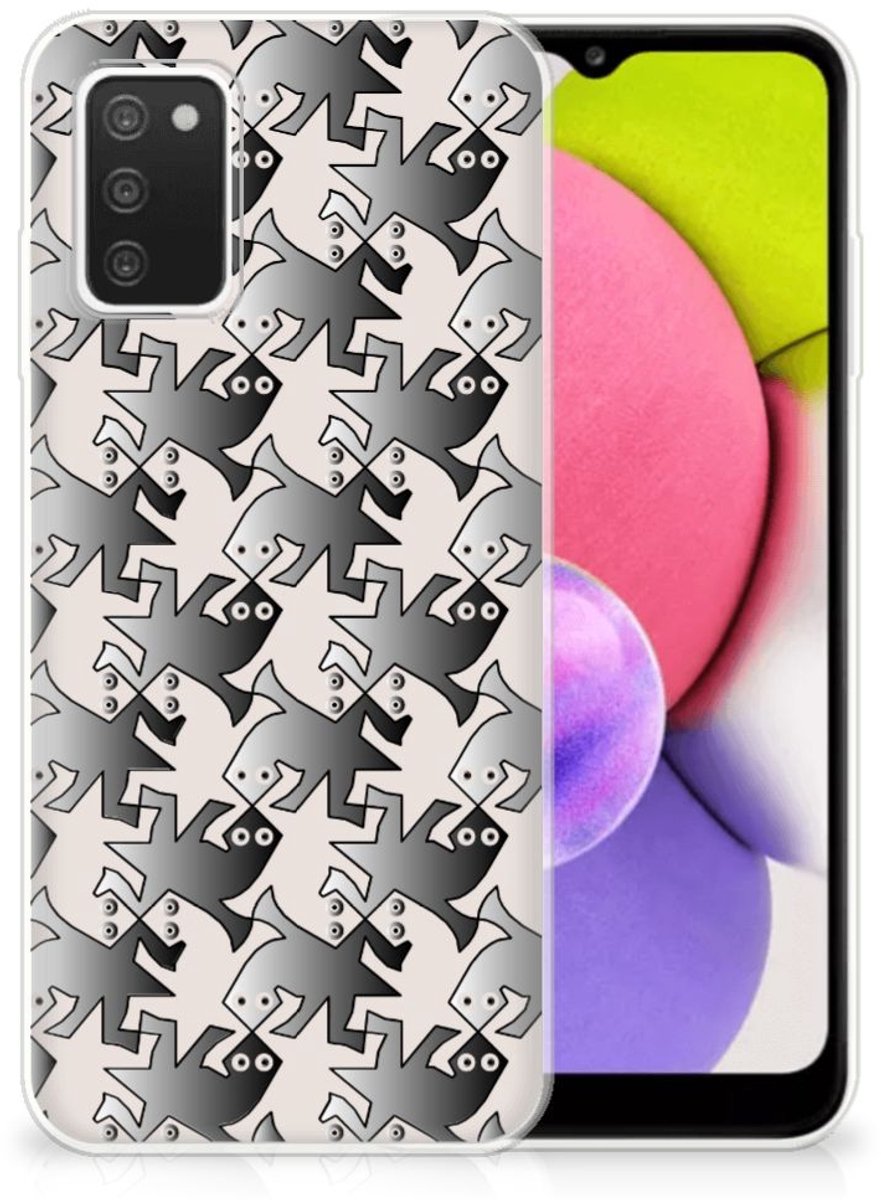 Samsung Galaxy A03S TPU Hoesje Salamander Grey