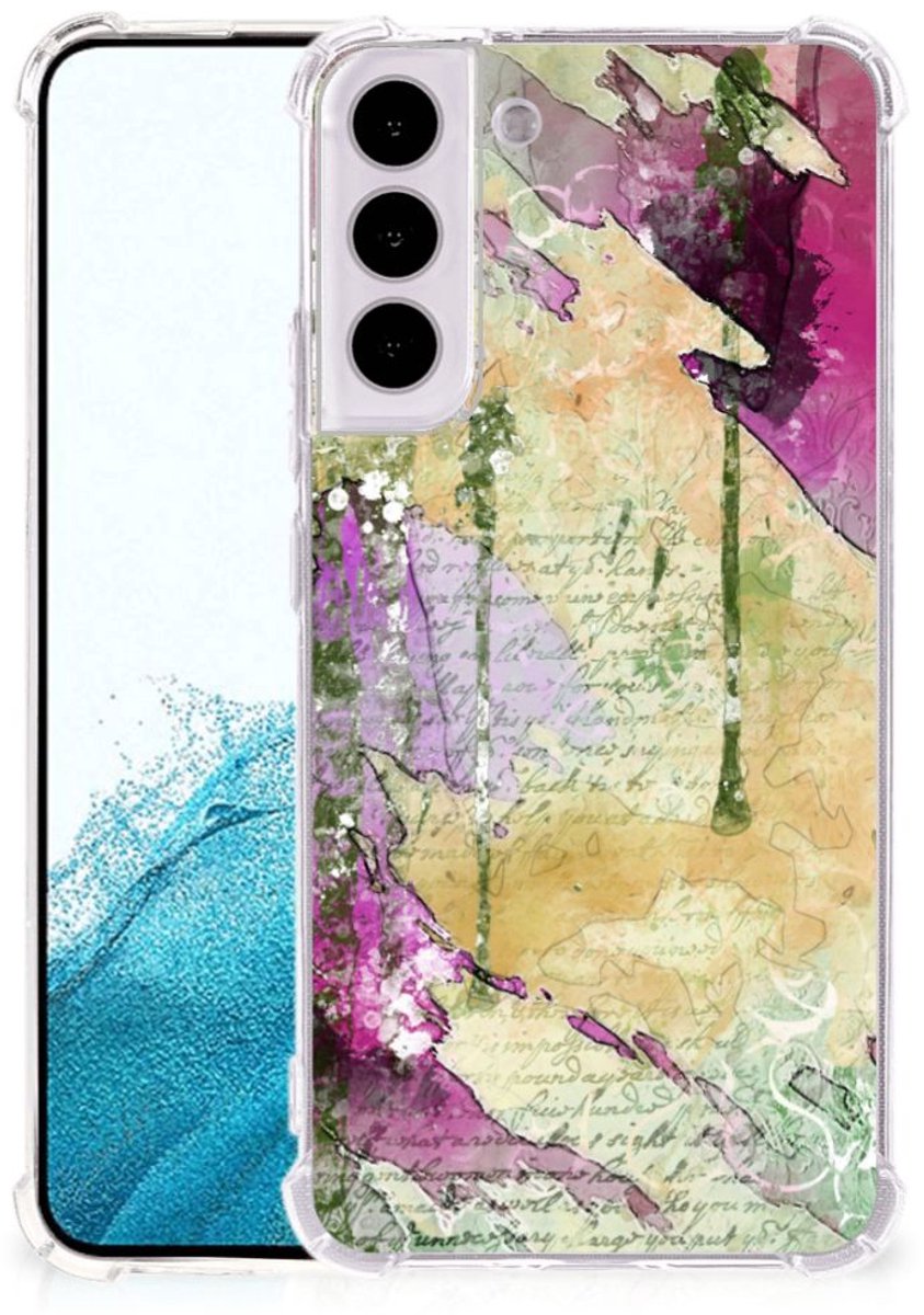 TPU Case Anti-Shock voor Back Cover Samsung Galaxy S22 Plus Letter Painting