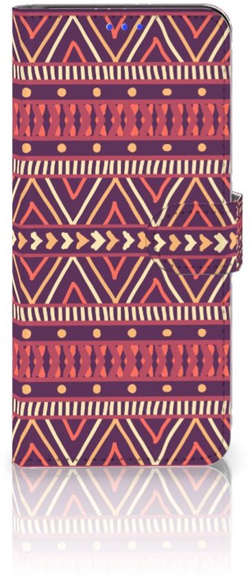 Étui pour téléphone portable OPPO Reno5 Z | Bookcase A94 5G Violet Aztèque