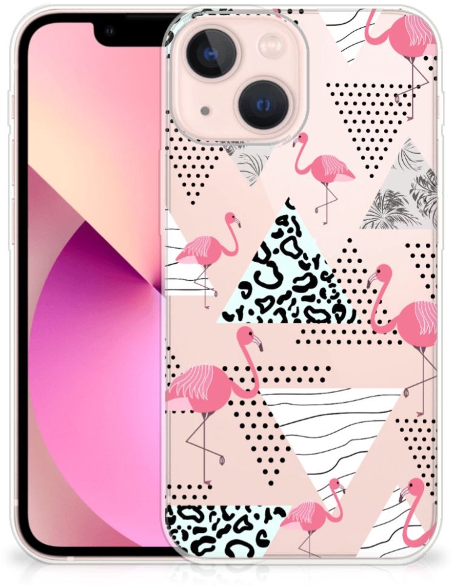 iPhone 13 mini TPU Hoesje Flamingo Triangle