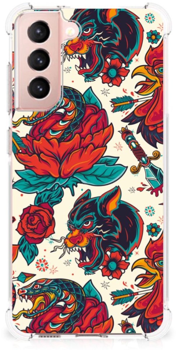 Anti-shock Hoesje met foto voor Samsung Galaxy S21 FE Old Skool