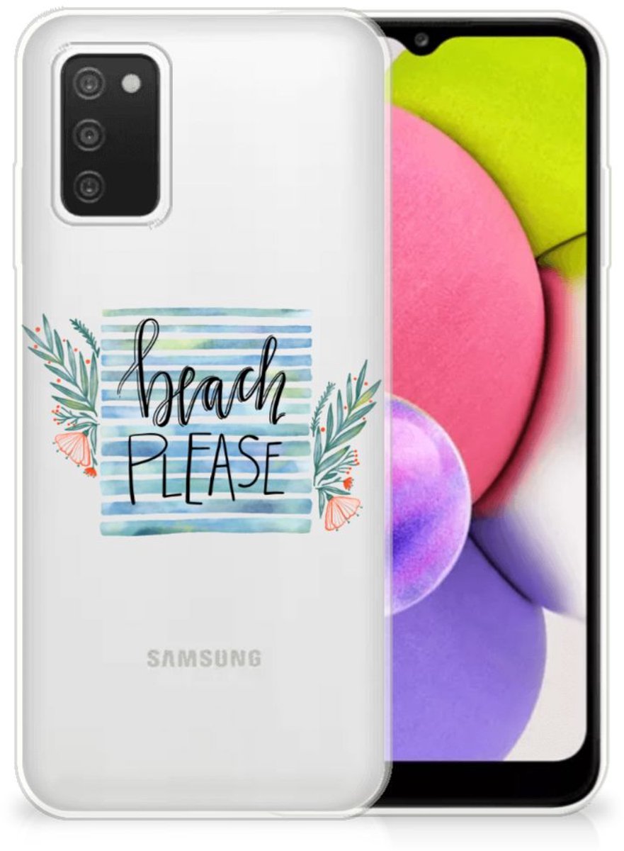 Samsung Galaxy A03S Telefoonhoesje met Naam Boho Beach