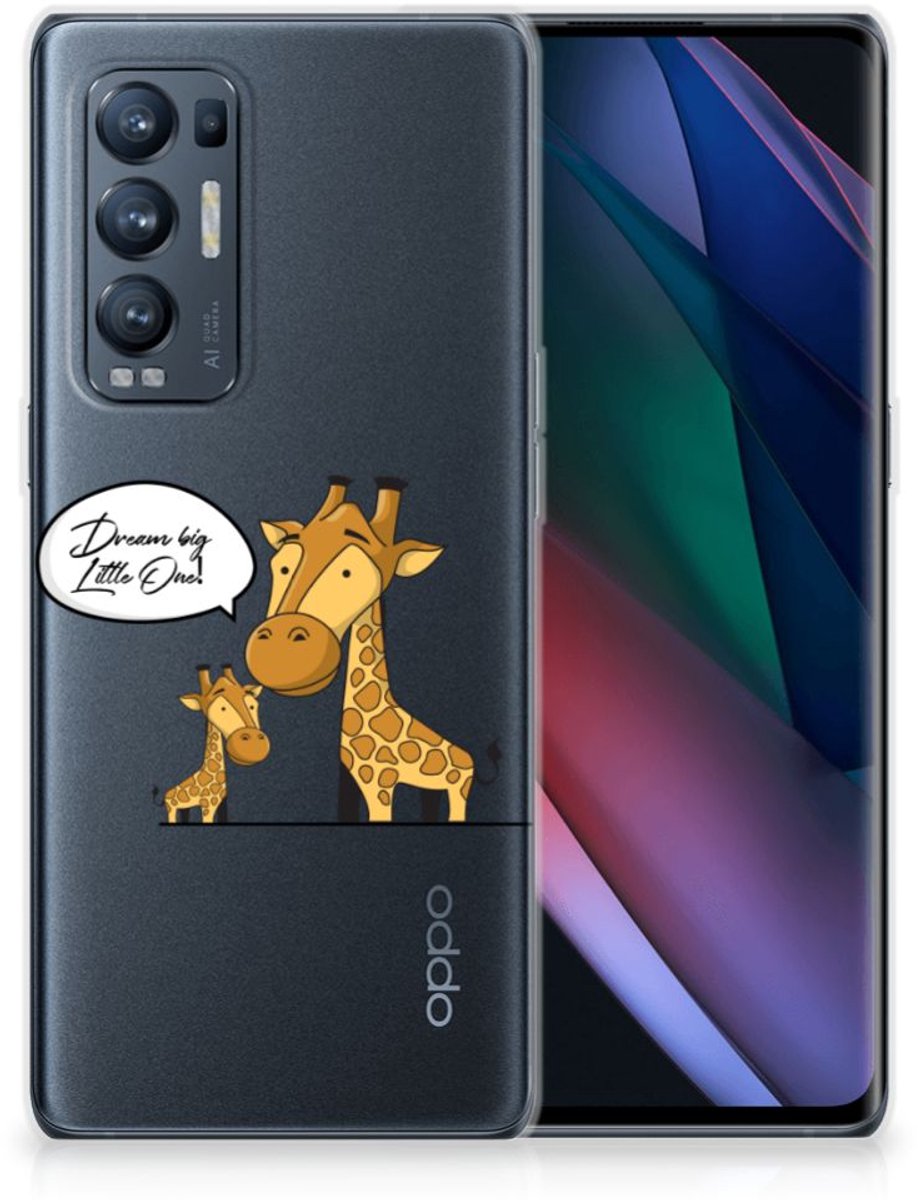 OPPO Find X3 Neo Telefoonhoesje met Naam Giraffe