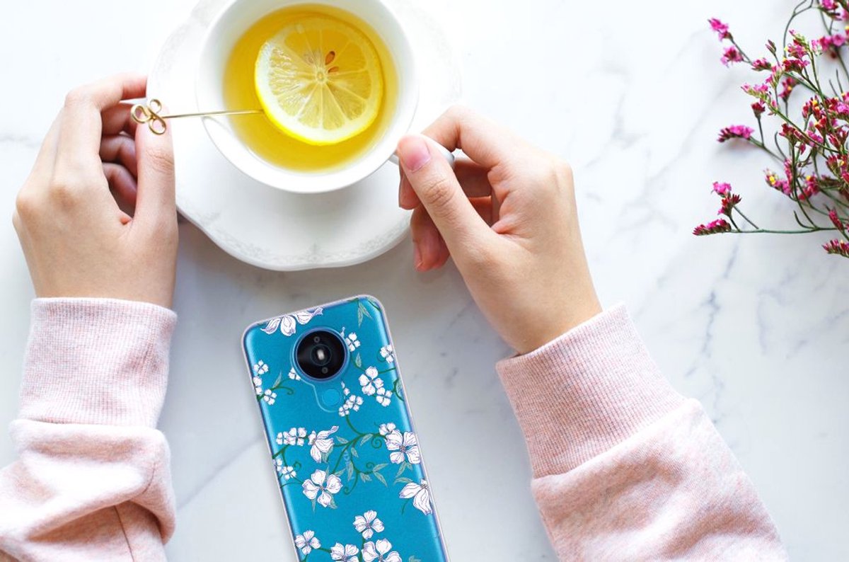 Nokia 1.4 Uniek TPU Case Blossom White