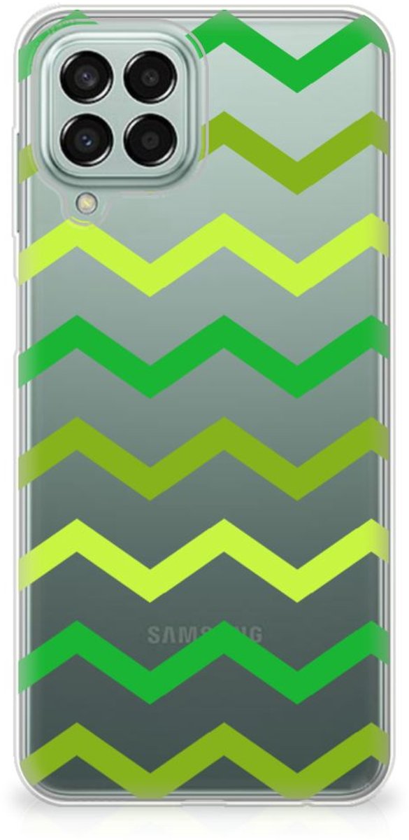 Samsung Galaxy M33 TPU bumper Zigzag Groen