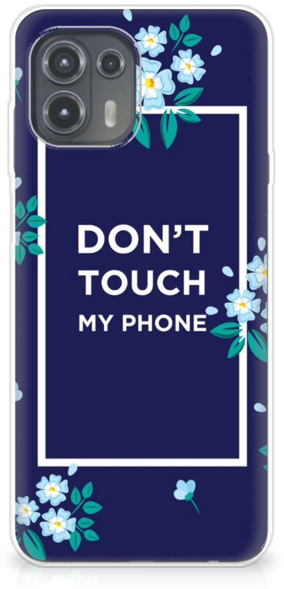 Motorola Edge 20 Lite Silicone-hoesje Flowers Blue DTMP