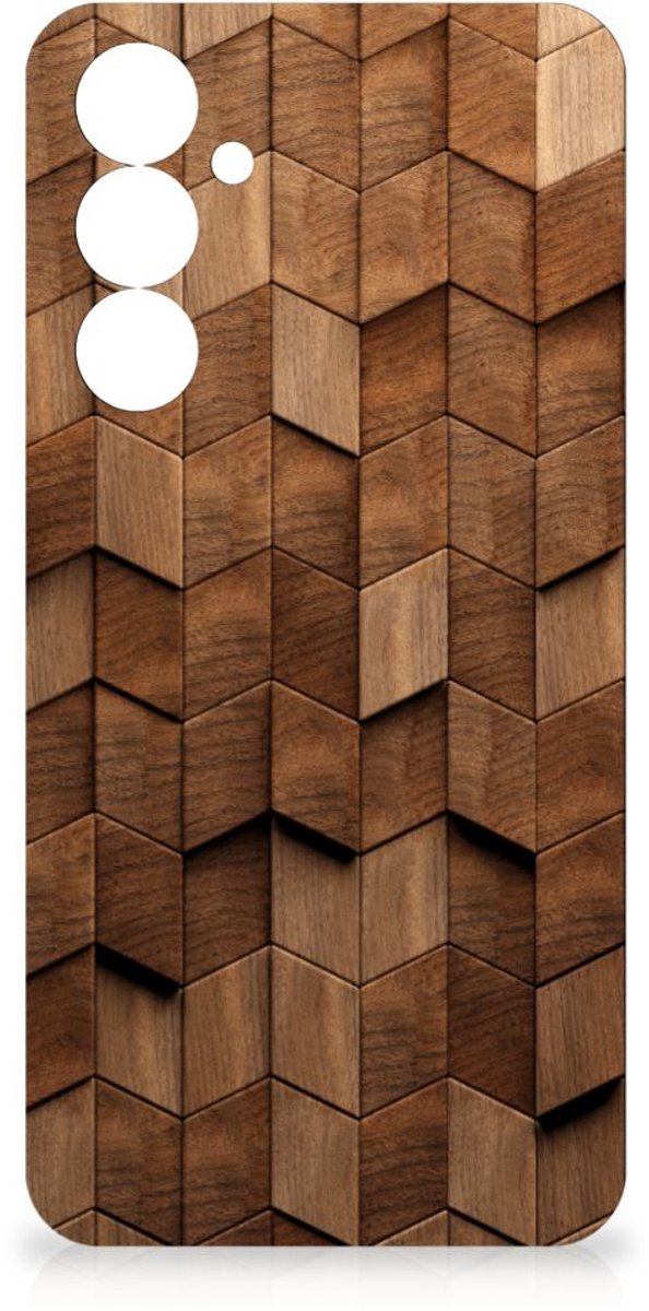 Bumper Hoesje voor Samsung Galaxy A54 5G Wooden Cubes