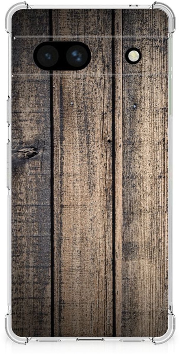 Google Pixel 7A Stevig Telefoonhoesje Steigerhout