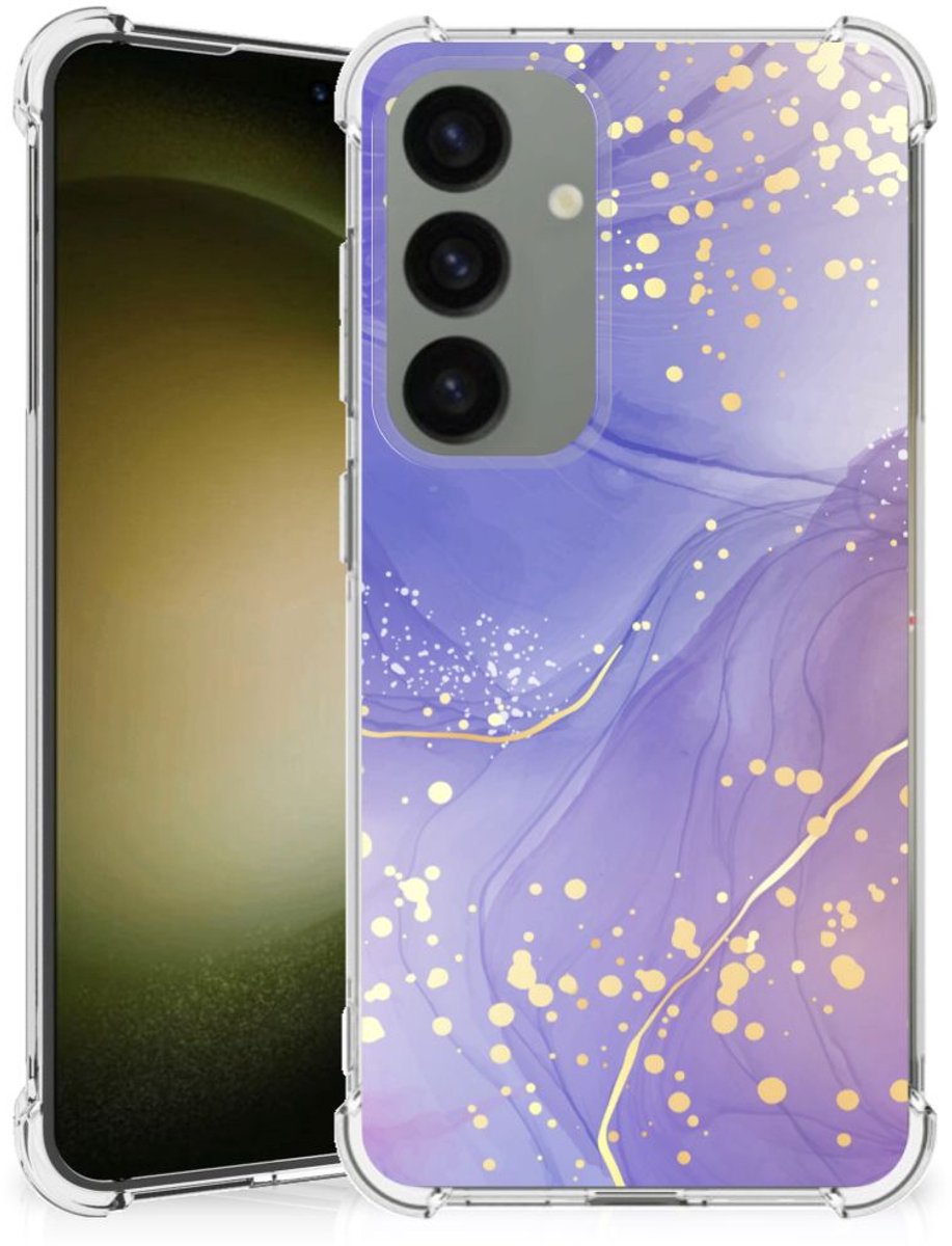 Back Cover voor Samsung Galaxy S24 Watercolor Paars
