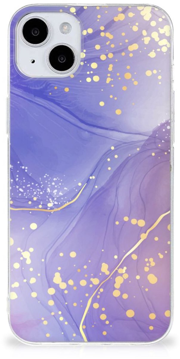 Hoesje maken voor iPhone 15 Plus Watercolor Paars