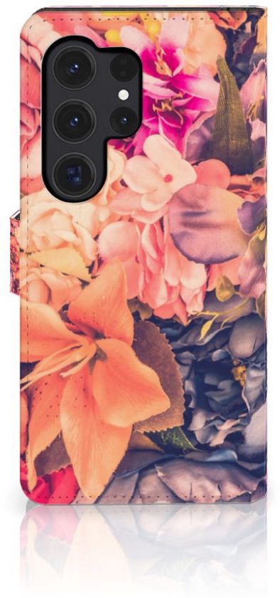 Housse Coque pour Samsung Galaxy S24 Ultra Coque Téléphone Bouquet De Fleurs Cadeau pour le cadeau d'anniversaire de la mère