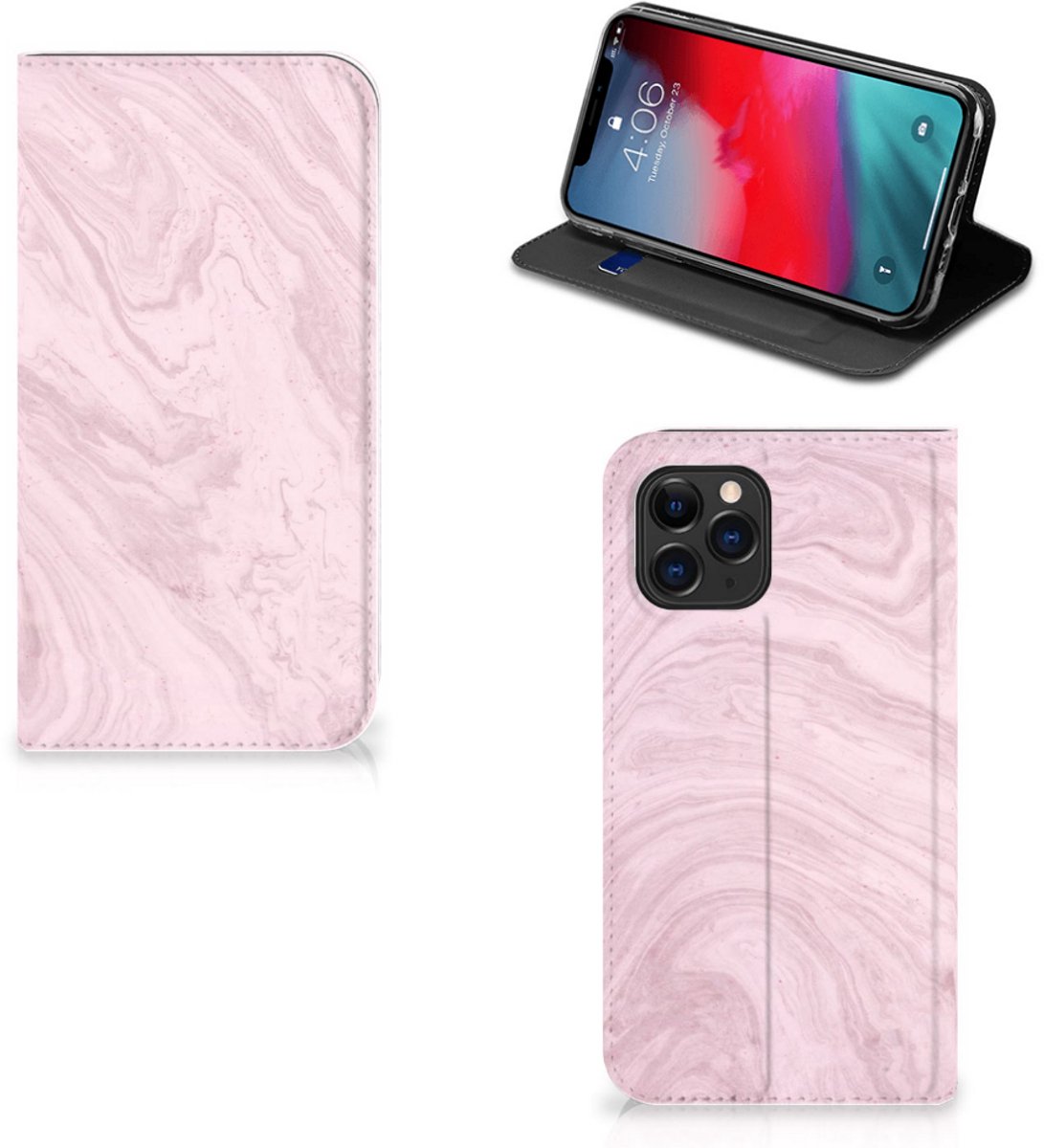 Apple iPhone 11 Pro Standcase Marble Pink - Origineel Cadeau Vriendin