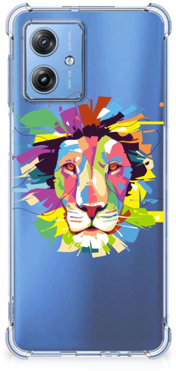 Motorola Moto G54 Stevig Bumper Hoesje Lion Color