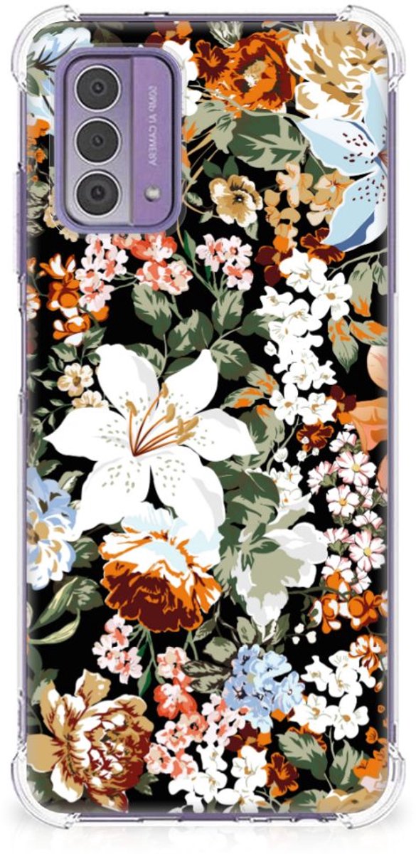 Case voor Nokia G42 Dark Flowers