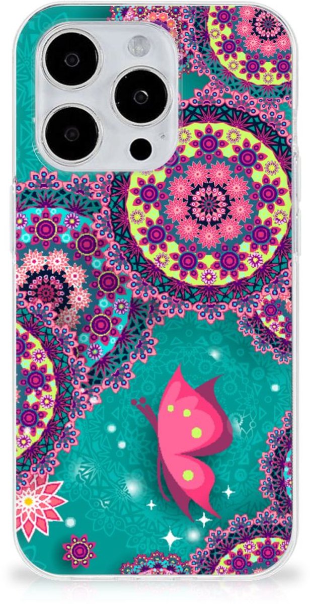 iPhone 15 Pro Hoesje maken Cirkels en Vlinders