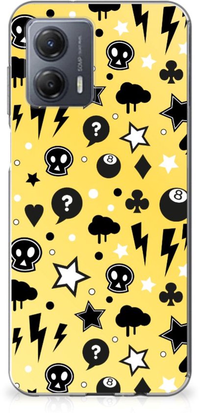 Coque pour Motorola Moto G53 Bumper Housse Etui Punk Yellow