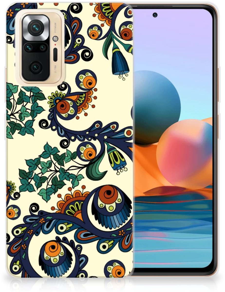 Siliconen Hoesje Xiaomi Redmi Note 10 Pro Barok Flower
