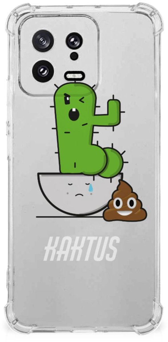 Xiaomi 13 Stevig Bumper Hoesje Cactus Poo