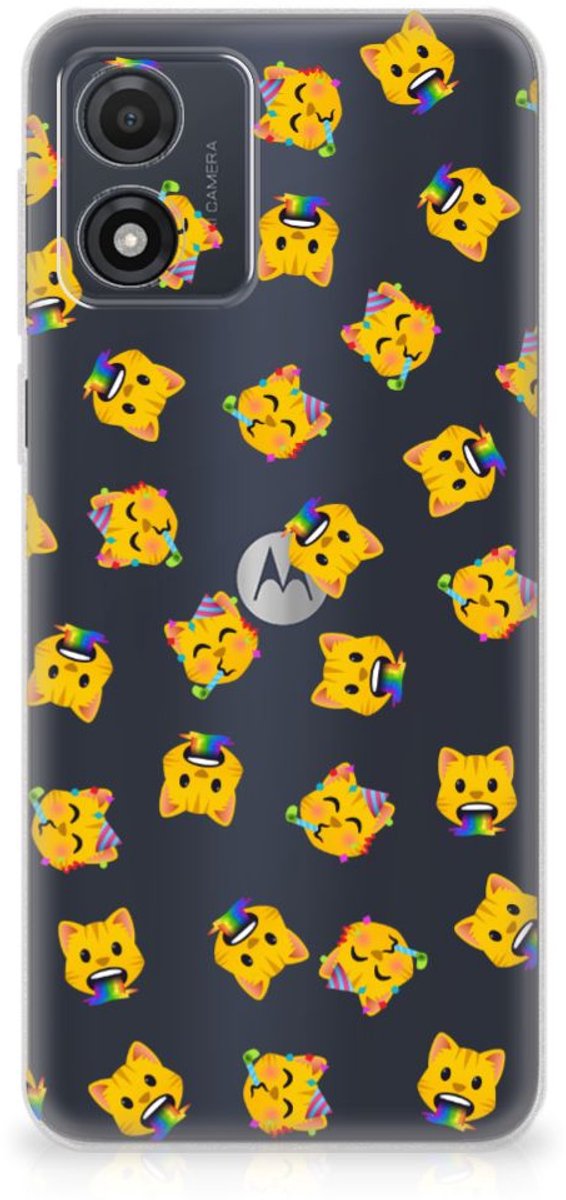 TPU Hoesje voor TPU bumper voor Motorola Moto E13 Katten Emojis