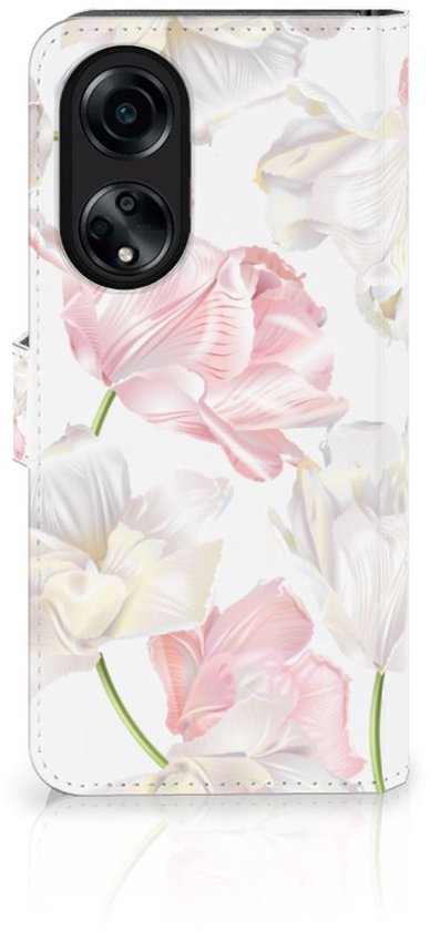 Coque Téléphone OPPO A98 5G PU Premium Housse pour Belles Fleurs Cadeau d'anniversaire Petite Amie