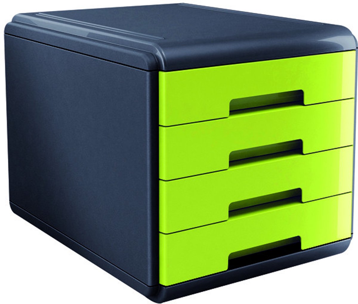 ARDA 18P4PV bureaulade-organizer Polypropyleen (PP), Polystyrol Zwart, Groen