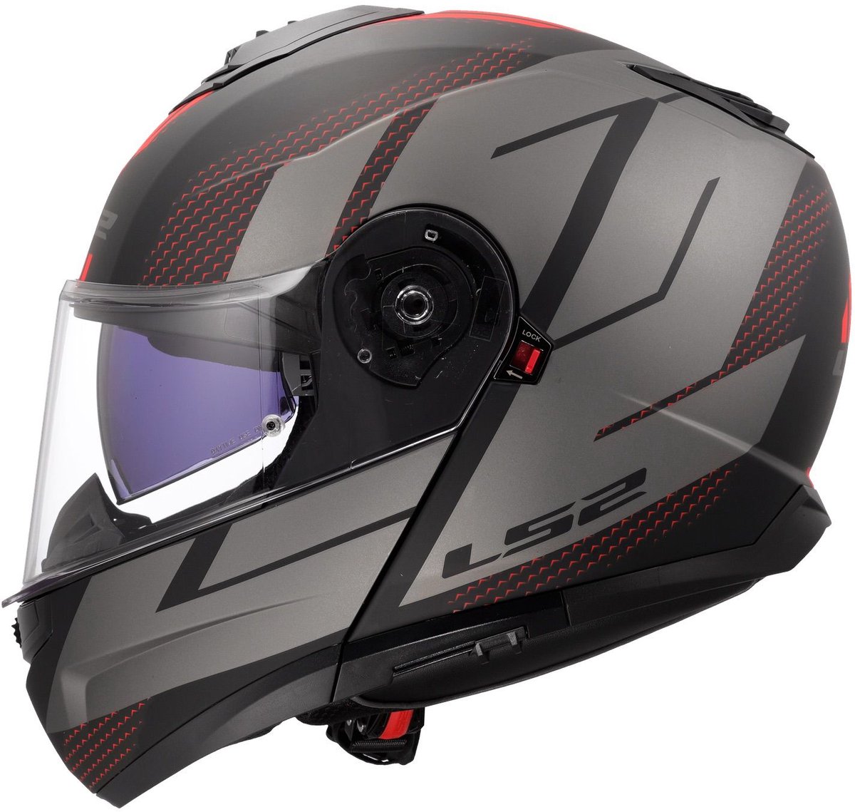 LS2 FF908 Strobe II Code Zwart Grijs 06 Systeemhelm - Maat XXXL - Helm – foto 8
