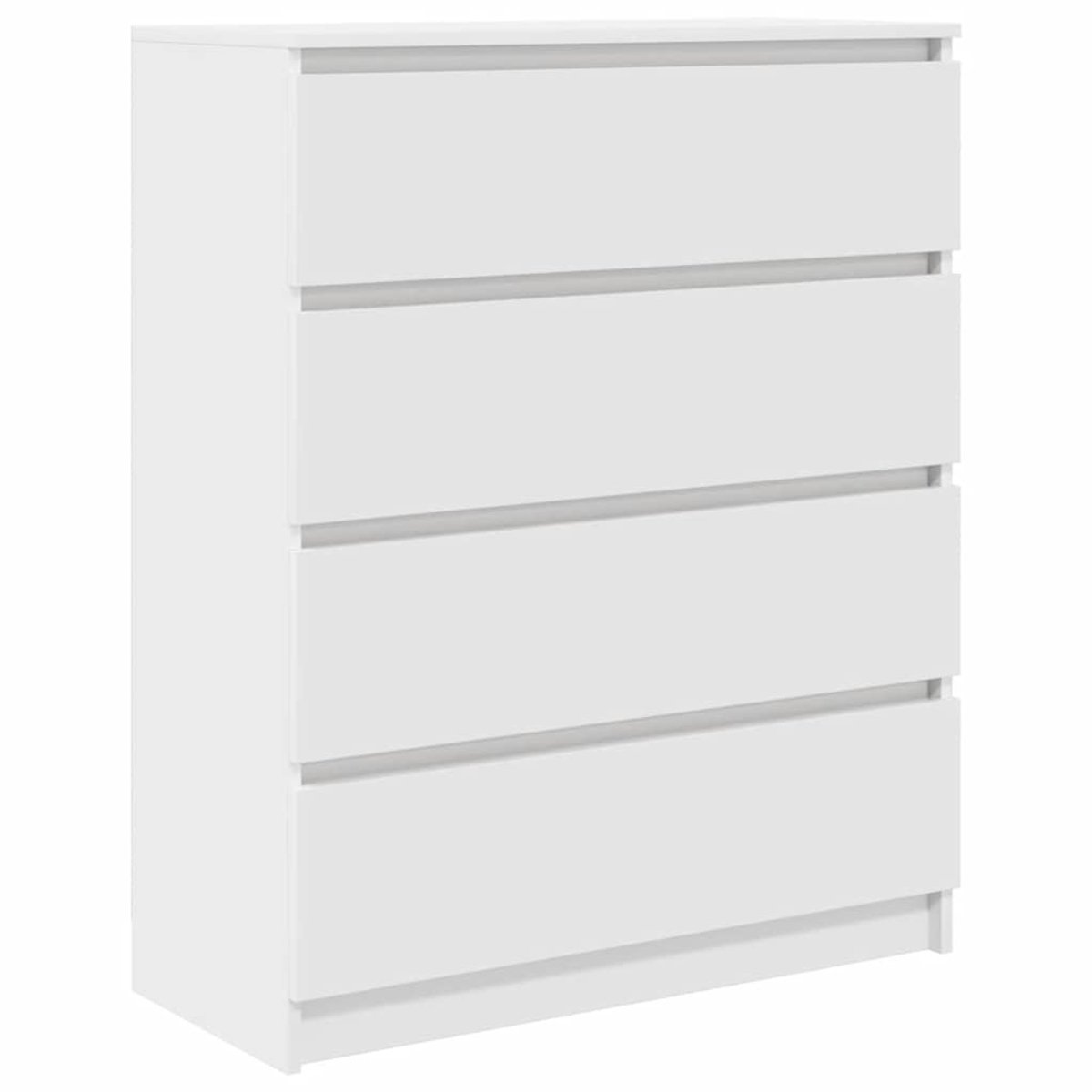 vidaXL - Dressoir - 80x35x99 - cm - bewerkt - hout - wit