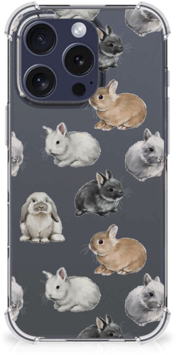 Case Anti-shock voor iPhone 16 Pro Max Konijntjes