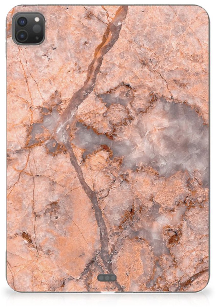 iPad Pro 11 (2024) Tablet Back Cover Marmer Oranje