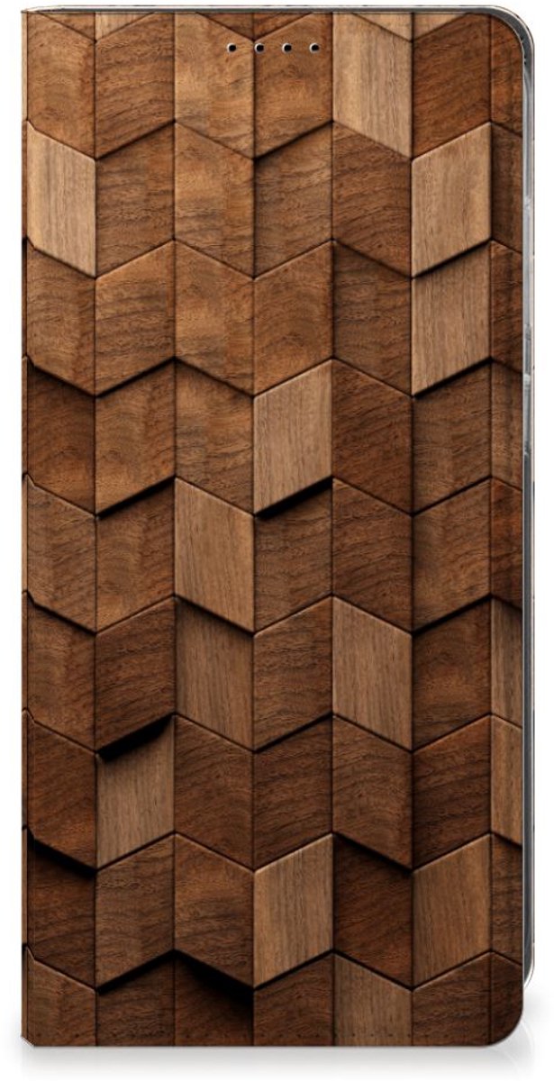 Book Wallet Case voor Samsung Galaxy S25 Plus Wooden Cubes