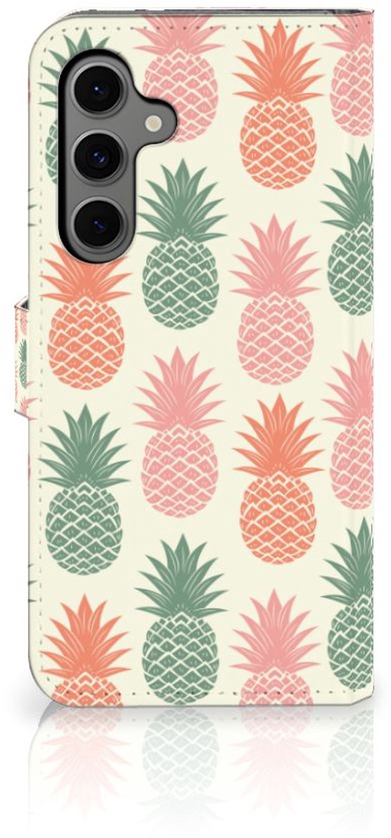 Book Case voor Samsung Galaxy S24 FE Book Cover Ananas