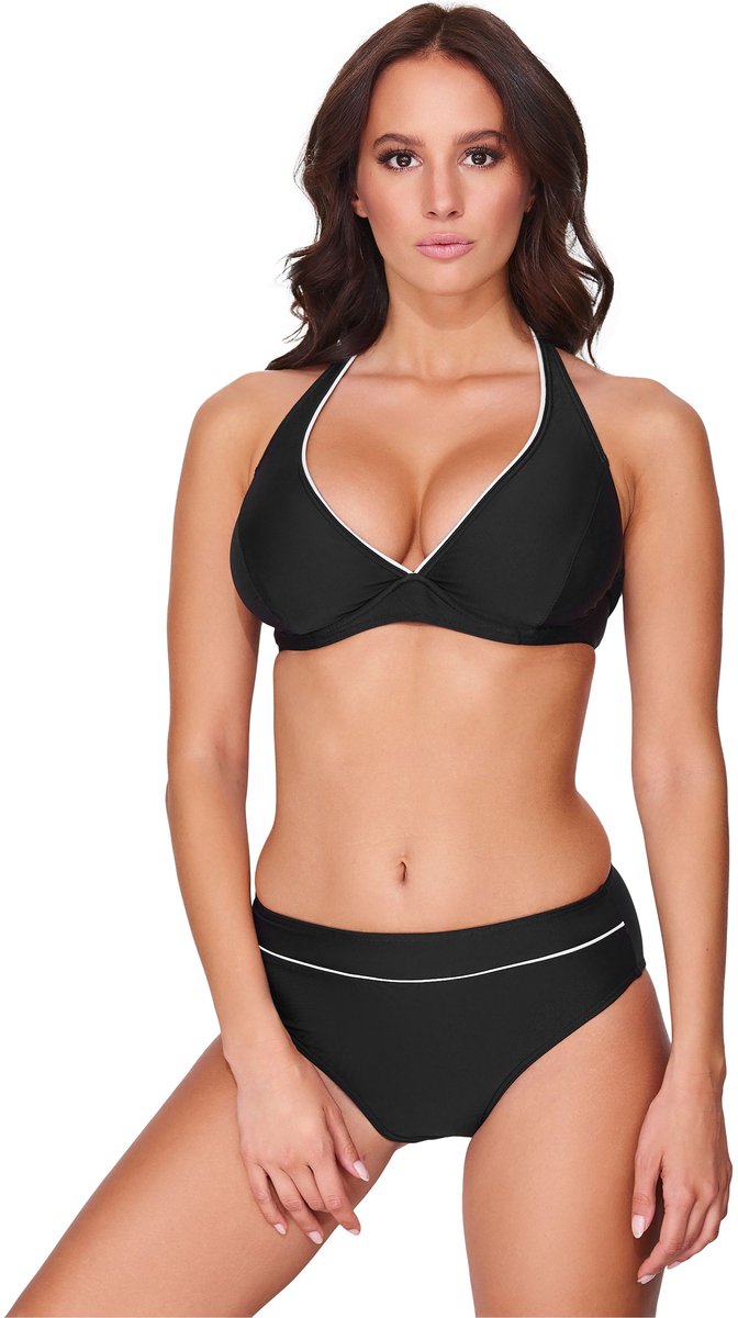 Merry Style Antie Dames Bikiniset – Top – Slip – Zwart/Wit – 75C/38 - MS-VO-BORNEO-nnn