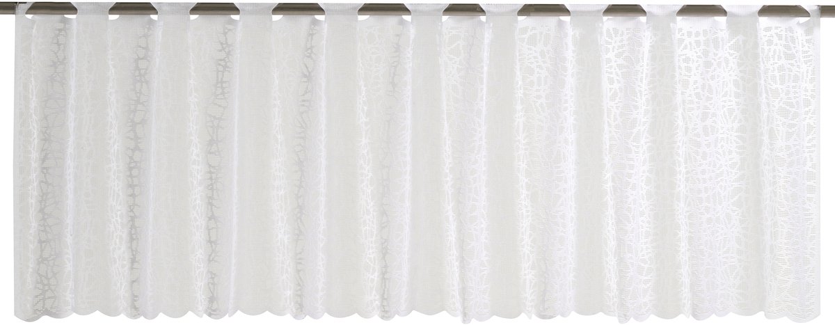 Elbersdrucke Bistro Gordijn Membran 45x160 cm wit semi-transparant
